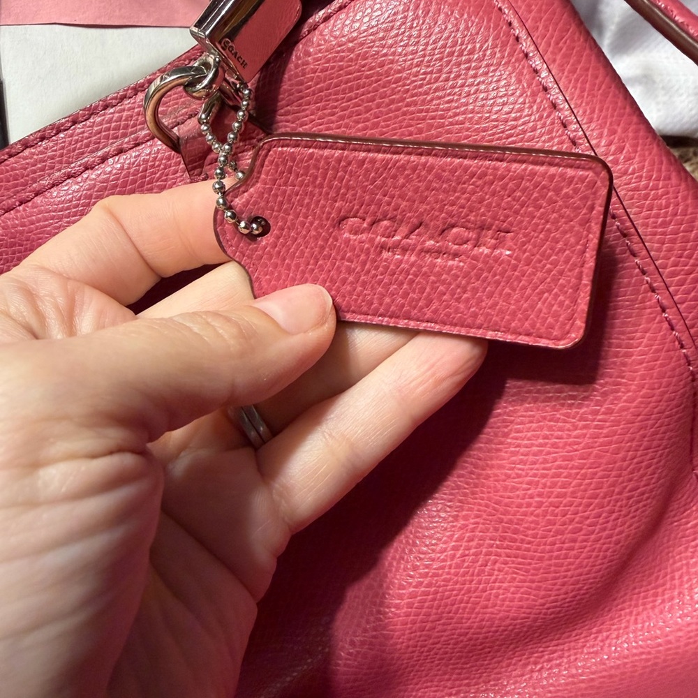 Coach Raspberry Leather Shoulder Bag and Wallet Set - Picture 2 of 7
